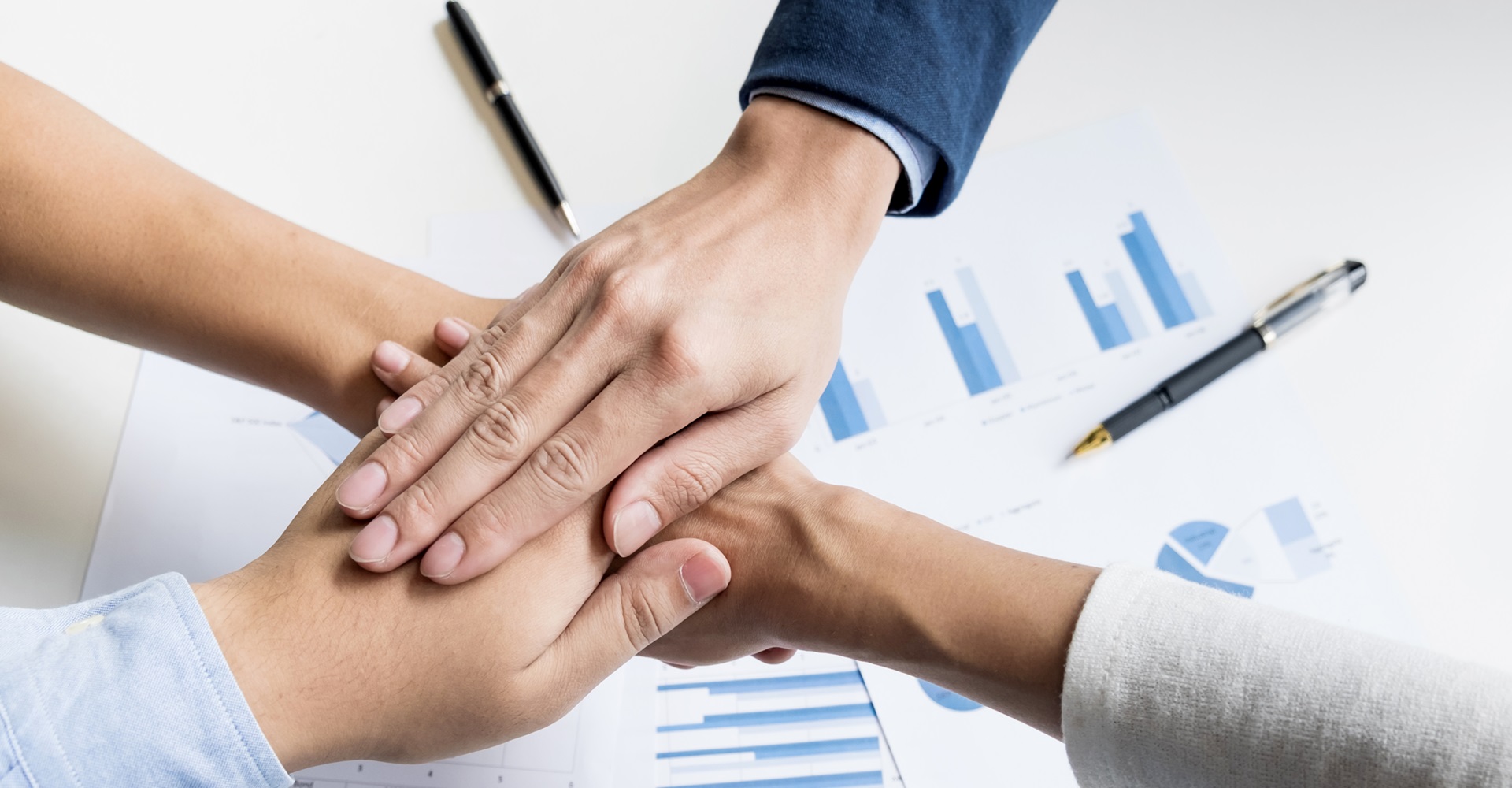 Teamwork Power Successful business Meeting Workplace Concept